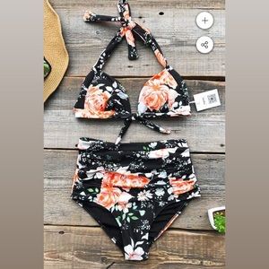 Cupshe FAINT FRAGRANCE PRINT BIKINI SET